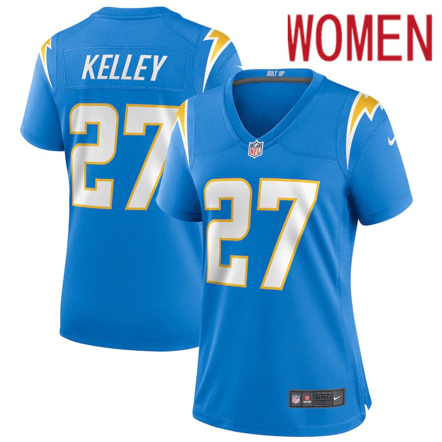 Women Los Angeles Chargers 27 Joshua Kelley Nike Powder Blue Game NFL Jersey